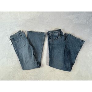 Kids Abercrombie Jeans Lot of Two, Size 15/16 Short Flare & Wide Leg Adjustable